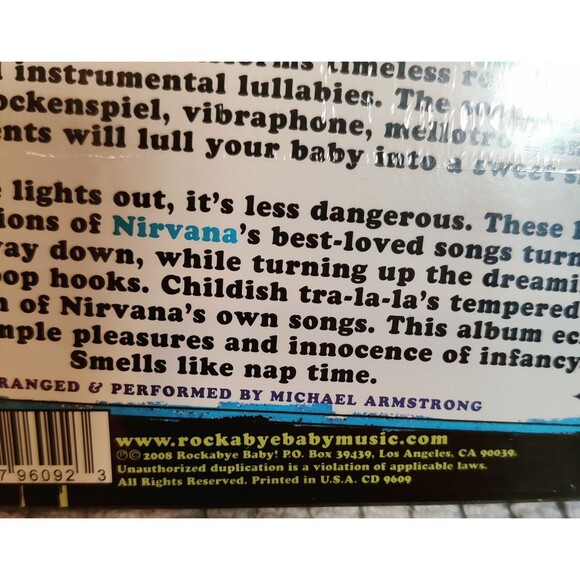 Vintage ROCKABYE BABY - Baby Lullaby Renditions Of Nirvana - CD - SEALED/NEW - Picture 6 of 6